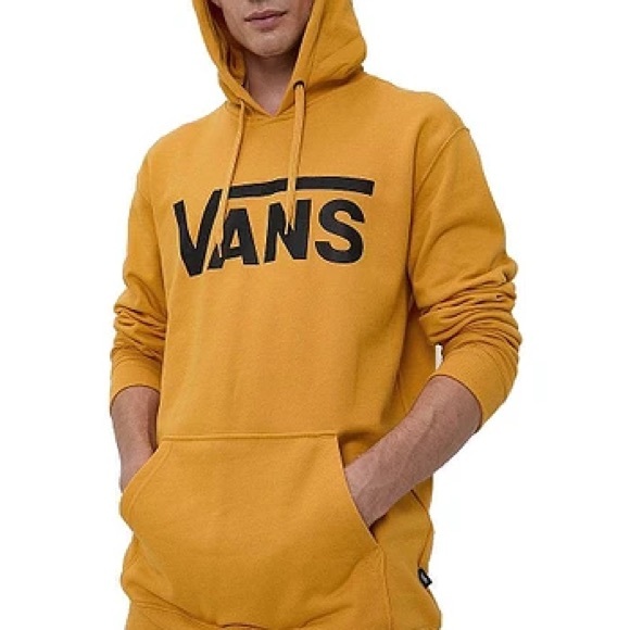 Vans Off the Wall Hoodie Sweater Pullover Mustard Yellow - mens XS - Picture 2 of 8